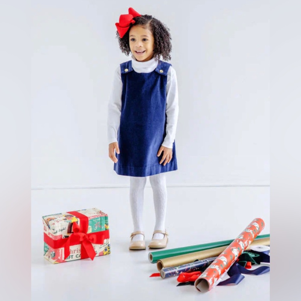 NWT—The Beaufort Bonnet Co Julian Jumper Nantucket Velveteen Navy 18-24 months